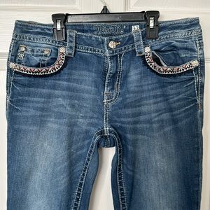 Miss Me Blue Jeans Size 32, Signature Boot